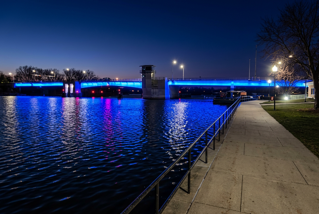 Liberty Bridge in Bay City, Michigan